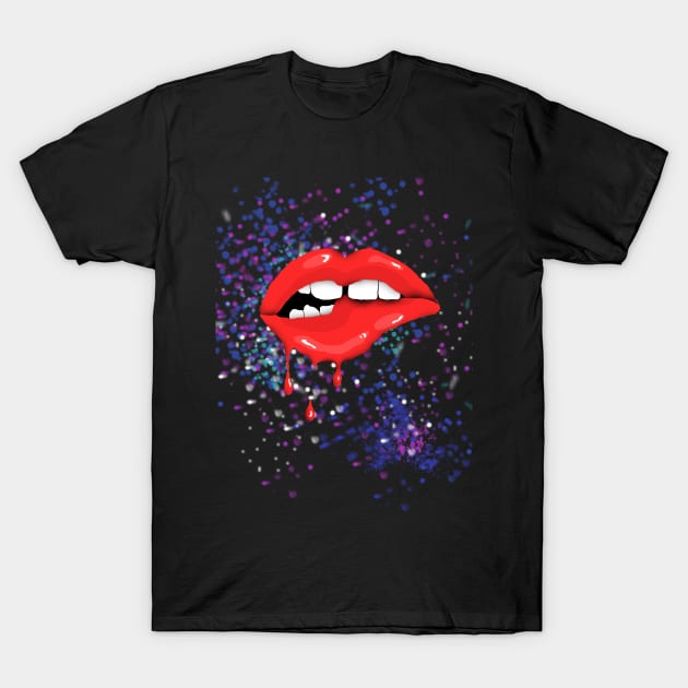 Space lips T-Shirt by deadlydelicatedesigns